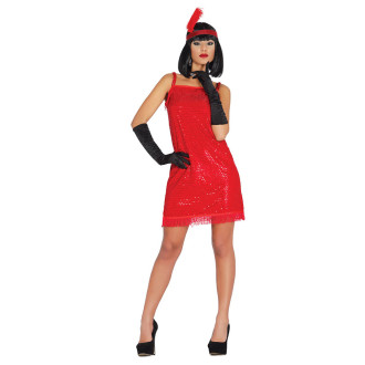 Kostýmy - Charleston šaty červené