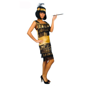 Kostýmy - Charleston šaty zlaté
