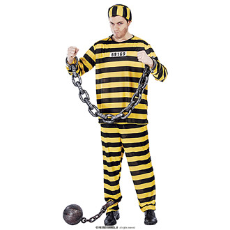 Kostýmy - Väzeň pruhovaný žltý