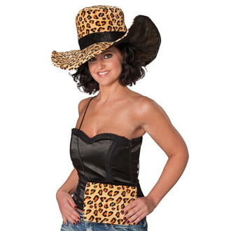 Klobúky , čiapky , čelenky - Dámsky klobúk Leopard s kabelkou