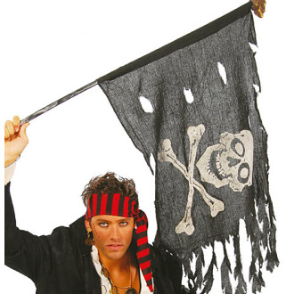 Doplnky - Pirátska vlajka 122 x 60 cm