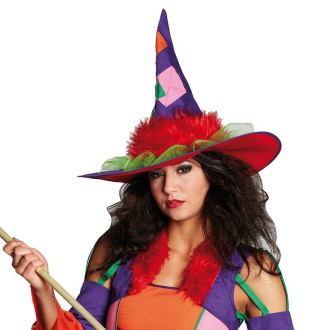 Klobúky , čiapky , čelenky - Čarodejnícký klobúk Grazy Witch