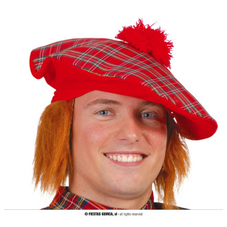 Klobúky , čiapky , čelenky - Škótska čiapka s hrdzavými vlasmi