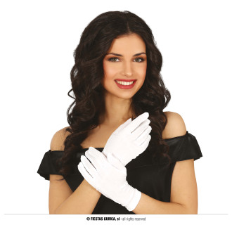 Doplnky - Biele rukavice 25 cm