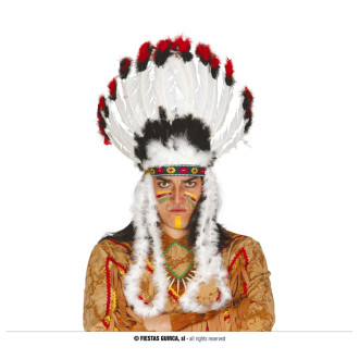 Klobúky , čiapky , čelenky - Indiánska čelenka veľká