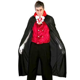 Kostýmy - Plášť upíra čierno - červený 140 cm