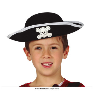 Klobúky , čiapky , čelenky - Pirátsky klobúk filcový detský