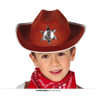 Klobúky , čiapky , čelenky - Kovbojský klobúk hnedý pre deti