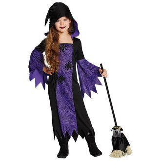 Kostýmy - Fialová čarodejnice s kapucňou