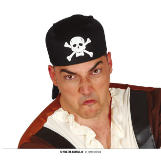 Klobúky , čiapky , čelenky - Pirátska čiapočka sa smrtkou