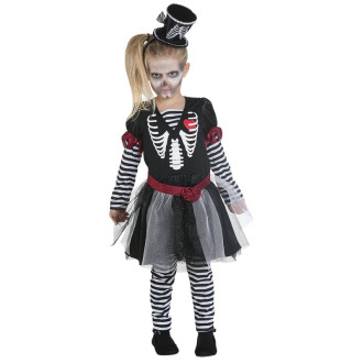 Kostýmy - Dievčenské šaty skeleton