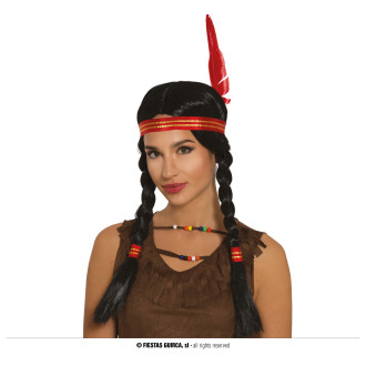 Parochne - Indiánska dámska parochňa s čelenkou