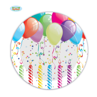 Doplnky - Pártyprestieranie - tanier s balóniky 23 cm 8 ks