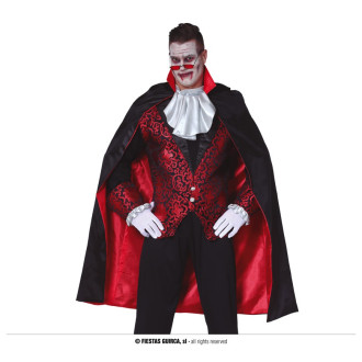 Kostýmy - Plášť červeno-čierny s golierom