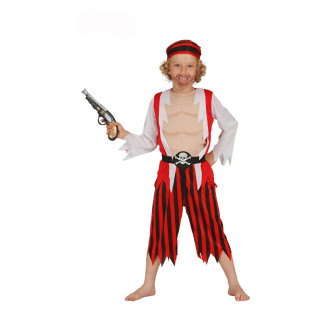 Kostýmy - Pirát červený pruhovaný