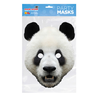 Masky, škrabošky - Panda - kartónová maska pre dospelých