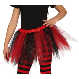 Kostýmy - Sukienka červeno / čierna detská