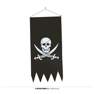 Doplnky - Pirátska vlajka 43 x 86 cm