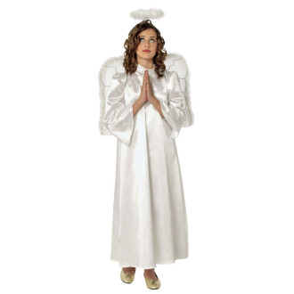 Kostýmy - Kostým anjela s krídlami a svätožiarou 6 - 8 rokov
