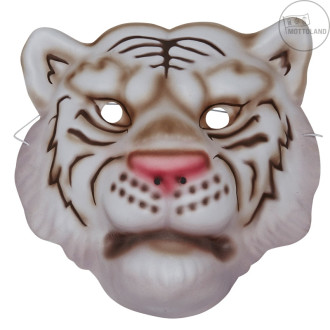 Masky, škrabošky - Detská maska biely tiger