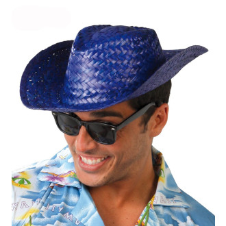 Klobúky , čiapky , čelenky - Letný klobúk modrý