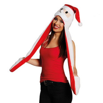 Klobúky , čiapky , čelenky - Vianočná čiapočka s šálom