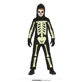 Kostýmy - Detský kostým kostra fluoreskujúce