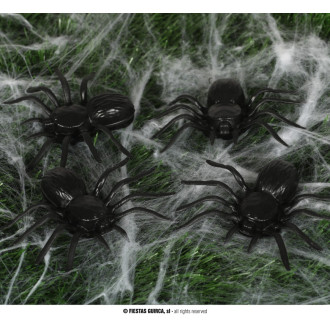Doplnky - Pavúky čierni - 4 kusy