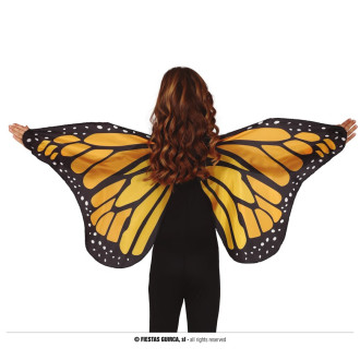 Doplnky - Krásna žltá látková krídla 110 x 50