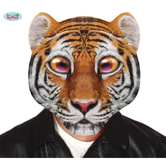 Masky, škrabošky - Plastová maska - tiger