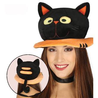 Klobúky , čiapky , čelenky - Čiapka čierna mačka