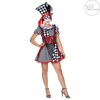 Kostýmy - Pierrot - dámske šaty krátke