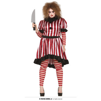 Kostýmy - Bláznivý klaun dámsky kostým XL