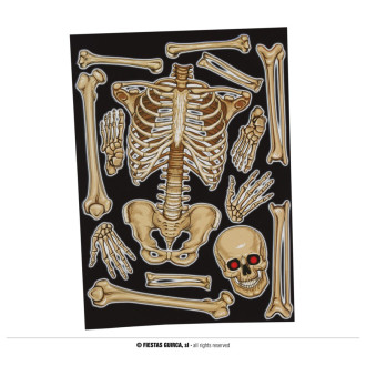 Doplnky - Dekorácia na sklo - skeleton 30 x 40 cm