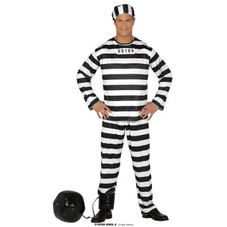 Kostýmy - Väzenský odev s čiapočkou
