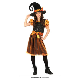 Kostýmy - Čarodejnica oranžová s klobúkom