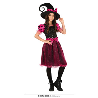 Kostýmy - Čarodejnica ružová s klobúkom