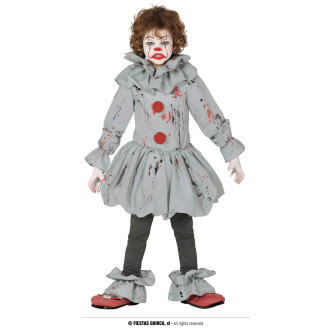 Kostýmy - Detský zlý klaun sivý