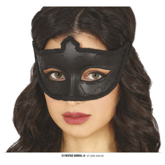 Masky, škrabošky - Čierna maska s flitrami