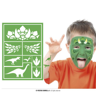 Líčidlá , kozmetika - Zelená šablóna na detský makeup