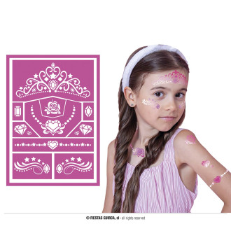 Doplnky - Ružová šablóna na detský makeup
