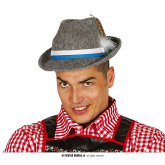 Klobúky , čiapky , čelenky - Šedý tirolský klobúk