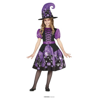 Kostýmy - Fialová čarodejnica s klobúkom