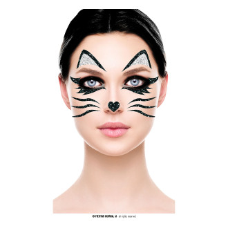 Doplnky - Flitrová maska mačka