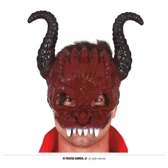 Doplnky - Devil polomaska s rohmi