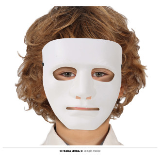 Masky, škrabošky - Biela detská maska