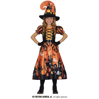 Kostýmy - Strašidelná oranžová čarodejnica
