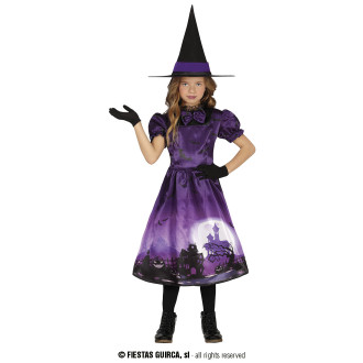 Kostýmy - Strašidelná čarodejnica fialová