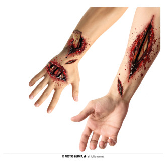 Doplnky - Tetování - samolepící krvavé rány