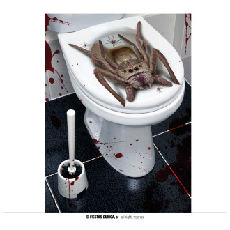 Doplnky - Záchodová dekorácia pavúk